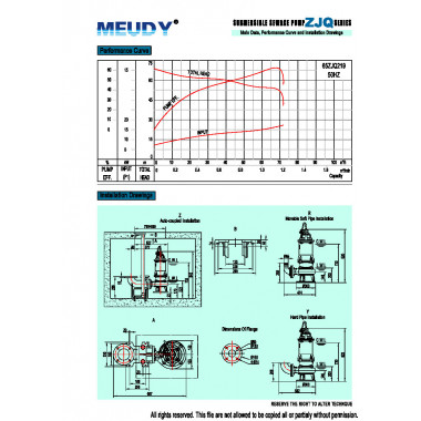 Погружной шламовый насос MEUDY 65ZJQ219 Погружной шламовый насос MEUDY 65ZJQ219
